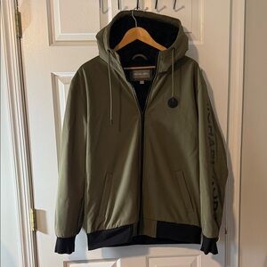 Michael Kors Khaki Hooded Bomber Jacket XL